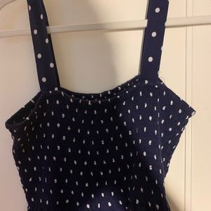 american eagle blue poka dot shirt!!